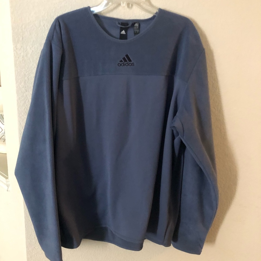 Adidas Mens Crewneck Sweatshirt Top Size 2XL NEW Soft Blue Comfort NWT Casual